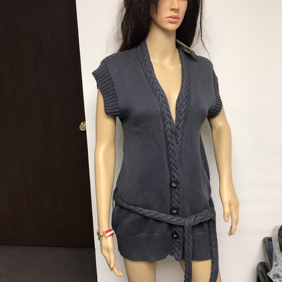 Canyon River Blues gray Knit cable sweater jacket vast rope women’s m medium - Picture 2 of 8